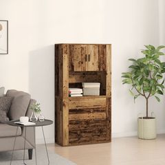 Highboard Παλιό ξύλο 80 x 33 x 150 εκ Επεξεργασμένο ξύλο 3334343