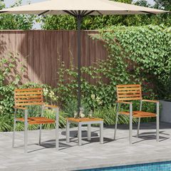 ΣετΤραπεζαρίαςΚήπου 3 pcs Καφέ Στερεό ξύλο τικ 3334845