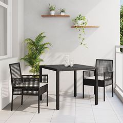 Σέτ φαγητού για κήπο 7 pcs Μπεζ συνθετικό ρατάν 3334891