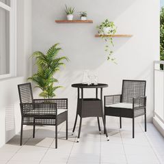 Σέτ φαγητού για κήπο 5 pcs Γκρι συνθετικό ρατάν 3334946