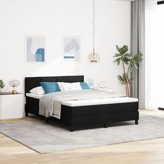 Κρεβάτι με ελατήρια με κεφαλάρι Μαύρο 160 x 200 cm ύφασμα 3338624