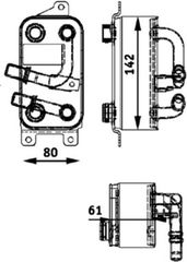 Mahle Ψυγείο λαδιού, αυτόμ. κιβ. ταχυτ. - Clc 43 000P