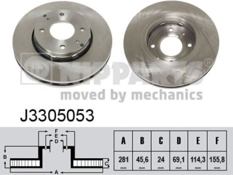Nipparts Δισκόπλακα - J3305053