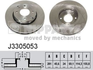 Nipparts Δισκόπλακα - J3305053