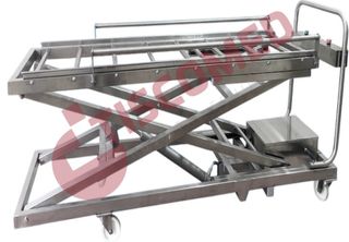 ΚΑΡΟΤΣΙ - ΤΡΑΠΕΖΙ ΠΛΥΣΗΣ ΣΩΜΑΤΟΣ ΝΕΚΡΩΝ 600x1800x870 mm
