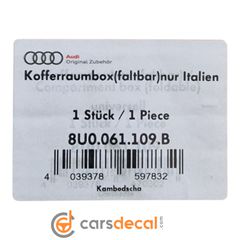 Γνήσιο Audi Κουτί Αποθήκευσης Πορτμπαγκάζ-thumb-3