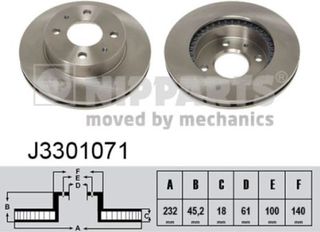 Nipparts Δισκόπλακα - J3301071