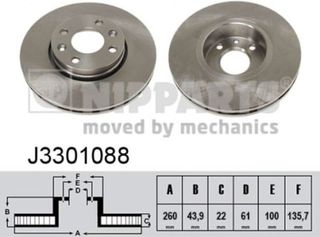 Nipparts Δισκόπλακα - J3301088