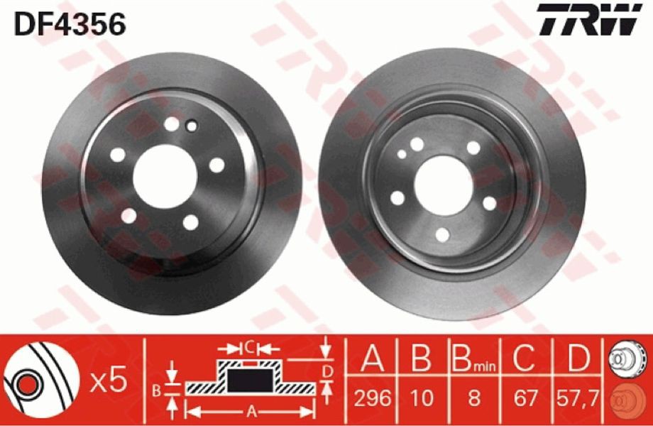 Trw Δισκόπλακα - DF4356