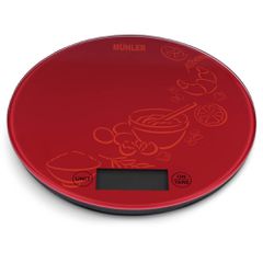 Muhler KSC-2026R Ψηφιακή Ζυγαριά Κουζίνας 1gr/5kg κόκκινη