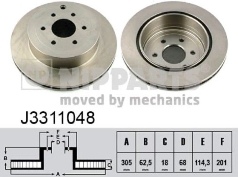 Nipparts Δισκόπλακα - J3311048