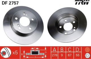 Trw Δισκόπλακα - DF2757