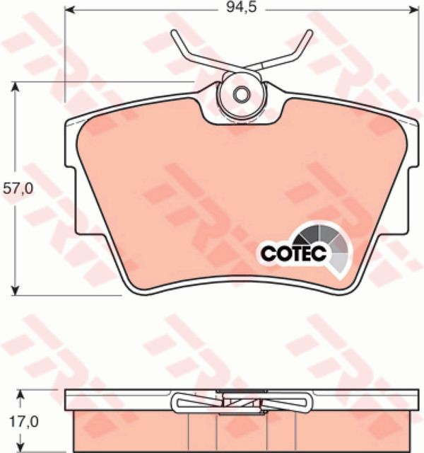 Trw Σετ τακάκια, Δισκόφρενα - GDB1479