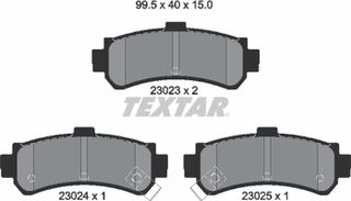 Textar Σετ τακάκια, Δισκόφρενα - 2302301