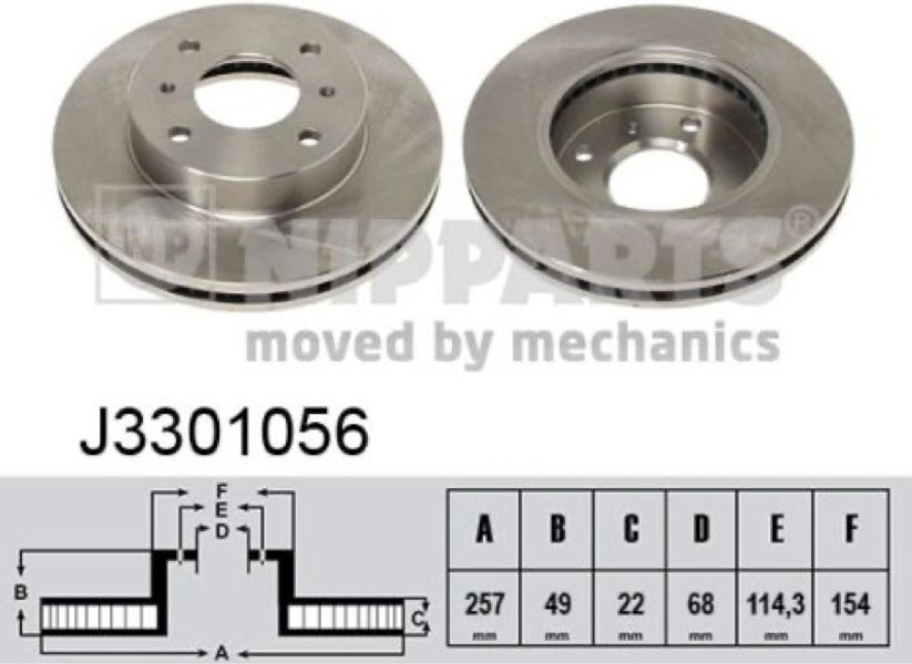 Nipparts Δισκόπλακα - J3301056