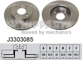 Nipparts Δισκόπλακα - J3303085