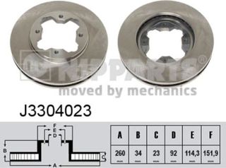 Nipparts Δισκόπλακα - J3304023