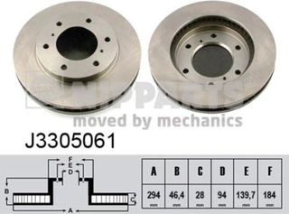 Nipparts Δισκόπλακα - J3305061
