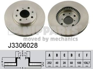 Nipparts Δισκόπλακα - J3306028