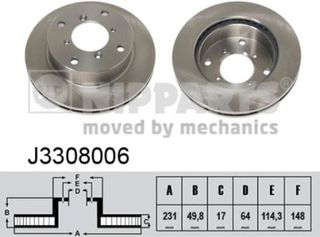 Nipparts Δισκόπλακα - J3308006