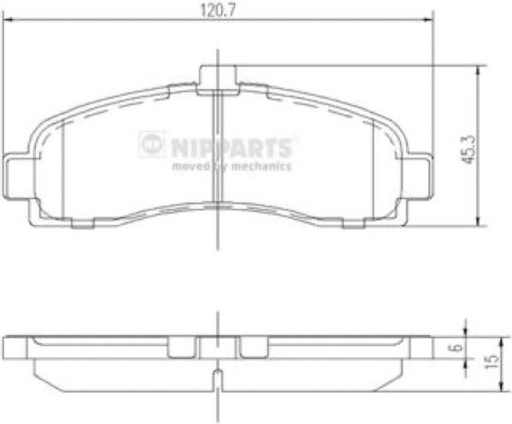 Nipparts Σετ τακάκια, Δισκόφρενα - J3601053
