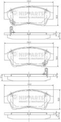 Nipparts Σετ τακάκια, Δισκόφρενα - J3602064
