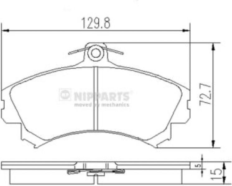 Nipparts Σετ τακάκια, Δισκόφρενα - J3605036