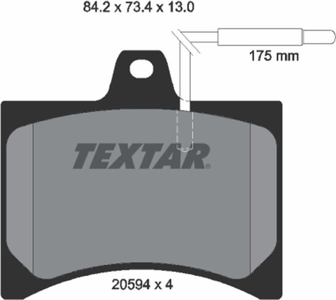 Textar Σετ τακάκια, Δισκόφρενα - 2059403