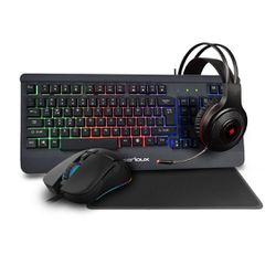 Serioux SRXB-KAYEL4IN1 Kayel 4 σε 1 Σετ Gaming Πληκτρολόγιο με RGB φωτισμό & Ποντίκι (Αγγλικό US)