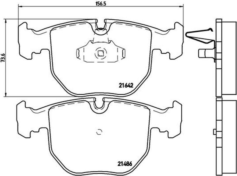 Brembo Σετ τακάκια, Δισκόφρενα - P 06 021