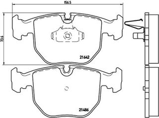 Brembo Σετ τακάκια, Δισκόφρενα - P 06 021