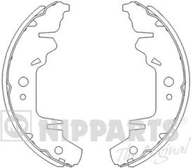 Nipparts Σετ Σιαγόνων Φρένων - J3500310