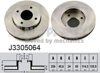 Nipparts Δισκόπλακα - J3305064