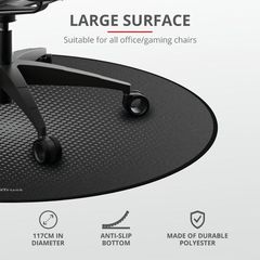 Trust TR-24134 Mika Round Floor Mat Black