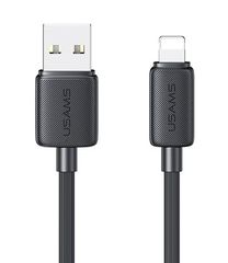 USAMS καλώδιο Lightning σε USB US-SJ689, 12W, 480Mbps, 1m, μαύρο