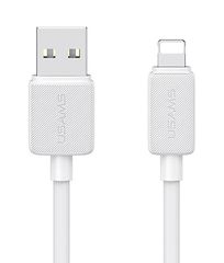 USAMS καλώδιο Lightning σε USB US-SJ689, 12W, 480Mbps, 1m, λευκό