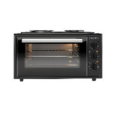 Crown CMO-455BF Ηλεκτρικό Φουρνάκι 45lt 1600W με 2 Εστίες Μαύρο