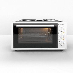 Crown CMO-466WF Ηλεκτρικό Φουρνάκι 45lt 1600W με 2 Εστίες Λευκό