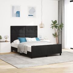 Κρεβάτι με ελατήρια με κεφαλάρι Μαύρο 140 x 190 cm Βελούδο 3344941