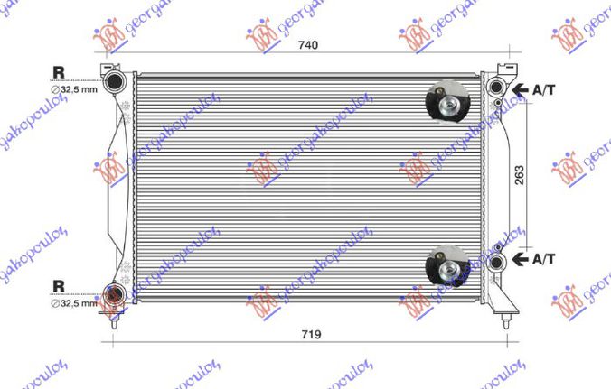 Ψυγειο Νερου 2.0 Tfsi Βενζινη Αυτοματο (630X410) Audi A4 04-07 - 021706330