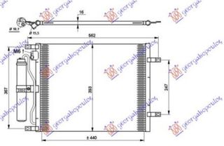 Ψυγειο A/C 1.5 Dci (490x376x16) (KOYO) Nissan Note 06-13 - 036406415