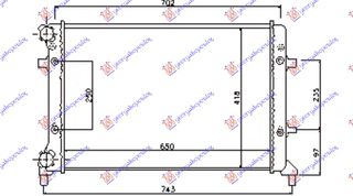 Ψυγειο Νερου 1.4-1.6-2.0FSI/SDI ΜΗΧΑΝΙΚΟ/ΑΥΤΟΜΑΤΟ +A/C (650x415) (MECANICAL) Vw Golf Vi Variant 09-14 - 892106311