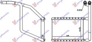 Ψυγειο Καλοριφερ (B) 2.0-2.2 Τdci +/-ΑC (149x238x26) Ford TRANSIT/TOURNEO Custom 13-18 - 326006500