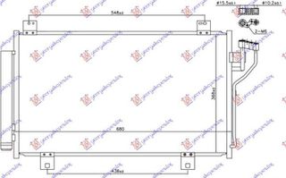 Ψυγειο A/C Για Ολα Βενζινη (658x368x16) (GAS R134) (KOYO) Mazda 3 SDN-H/B (BM) 13-16 - 504006415