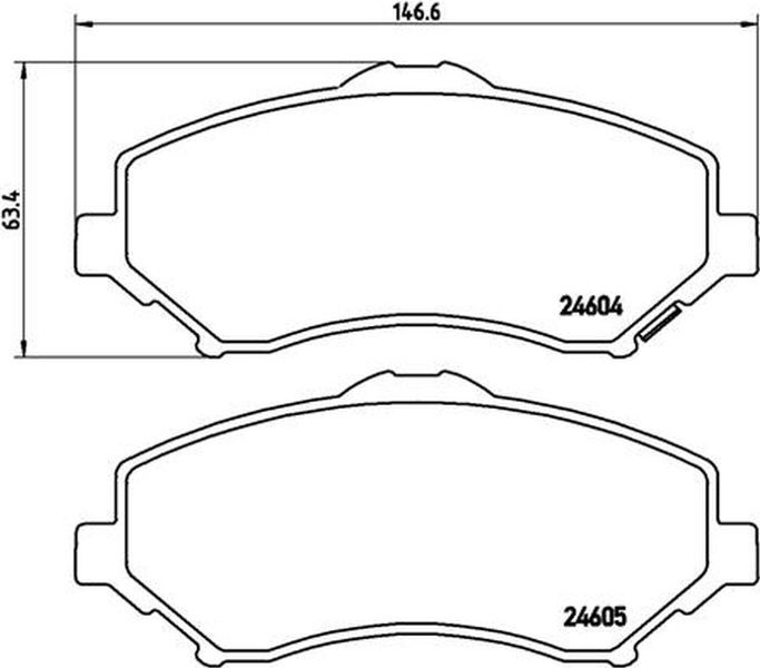 Brembo Σετ τακάκια, Δισκόφρενα - P 11 022
