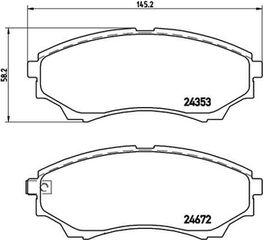 Brembo Σετ τακάκια, Δισκόφρενα - P 24 086