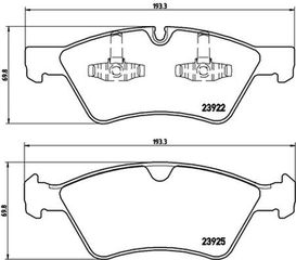 Brembo Σετ τακάκια, Δισκόφρενα - P 50 063