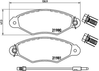 Brembo Σετ τακάκια, Δισκόφρενα - P 56 038