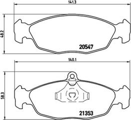 Brembo Σετ τακάκια, Δισκόφρενα - P 59 011