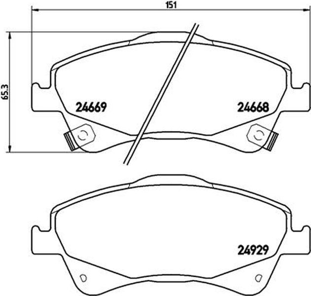 Brembo Σετ τακάκια, Δισκόφρενα - P 83 109